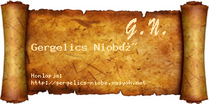 Gergelics Niobé névjegykártya